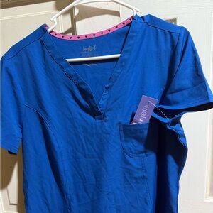 HeartSoul Blue Women's Top with Pink Accents